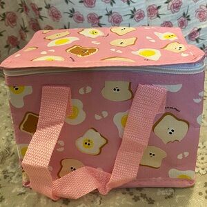 Daiso Pink Toast and Egg Kids Lunch Bag